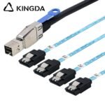 PCIE MINI SAS SFF-8644 36P to 4X SATA 7P female with spring Server Connection Cable - Image 2