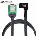 PCIE MINI SAS SFF-8088 26P Female receptacle to left turn left bend SFF 8087 Server Connection Cable - Image 3