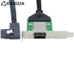 PCIE MINI SAS SFF-8088 26P Female receptacle to right turn right bend SFF 8087 Server Connection Cable - Image 2