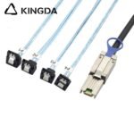 PCIE MINI SAS SFF-8088 26P to 4 right angle 90 degree SATA 7P Server Connection Cable - Image 2