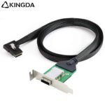 PCIE MINI SAS SFF-8088 26P Female receptacle to left turn left bend SFF 8087 Server Connection Cable