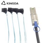 PCIE MINI SAS SFF-8088 26P to 4 right angle 90 degree SATA 7P Server Connection Cable - Image 3