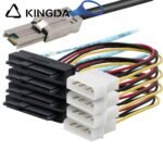 PCIE MINI SAS SFF-8088 26P to 4X SFF-8482 with Power Male Server Connection Cable - Image 2