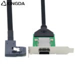 PCIE MINI SAS SFF-8088 26P Female receptacle to left turn left bend SFF 8087 Server Connection Cable - Image 4