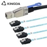 PCIE MINI SAS SFF-8644 36P to 4X SATA 7P female with spring Server Connection Cable - Image 5