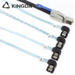 PCIE MINI SAS SFF-8644 36P to 4X right turn right bend SATA 7P female with spring Server Connection Cable - Image 4