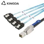 PCIE MINI SAS SFF-8644 36P to 4X SATA 7P female with spring Server Connection Cable - Image 3