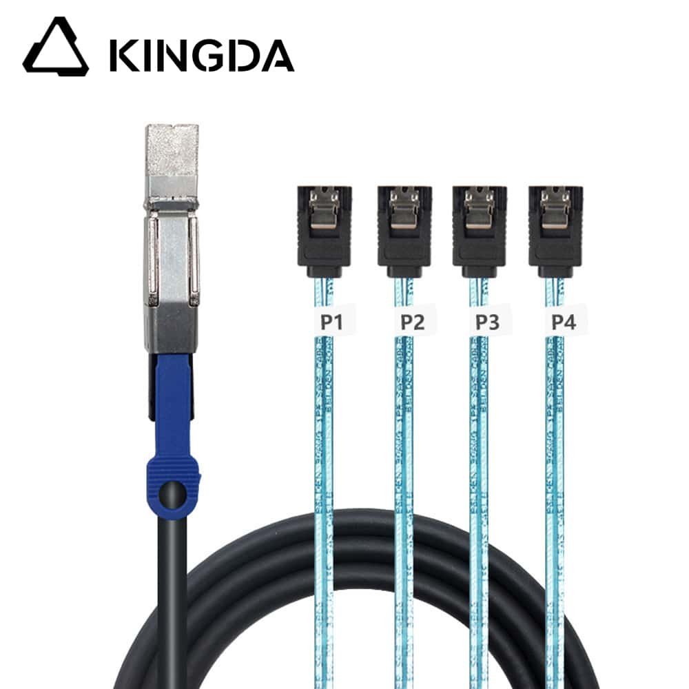 SFF-8644-male-to-4X-SATA-7P-female.jpg PCIE MINI SAS SFF-8644 36P to 4X SATA 7P female with spring Server Connection Cable - Image 1
