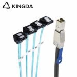PCIE MINI SAS SFF-8644 36P to 4X right angle 90 degree SATA 7P female with spring Server Connection Cable
