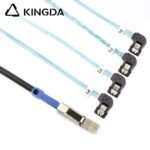 PCIE MINI SAS SFF-8644 36P to 4X right turn right bend SATA 7P female with spring Server Connection Cable - Image 6