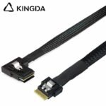 Slim SAS SFF 8654 4I (38P) to left turn left bend SFF 8643 High speed data Connection Cable - Image 6