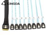 Fully enclosed anti-slip insertion anti-tilt insertion Slim SAS SFF 8654 8I (74P) to 8 SATA 7P female High speed data Connection Cable - Image 6