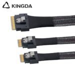 Slim SAS SFF 8654 8I (74P) to dual SFF 8654 4i High speed data Connection Cable - Image 6