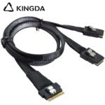 Slim SAS SFF 8654 8I (74P) to Dual SFF-8087 High speed Data Connection Cable - Image 6