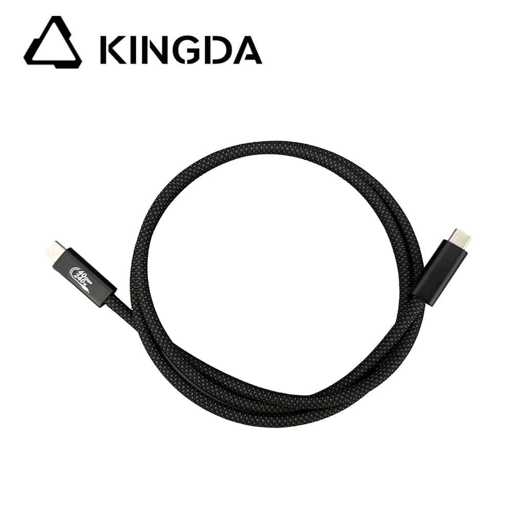 Thunderbole-4-aluminum-case-cable-2.jpg Coaxial Thunderbolt 4 cable 40Gbps Data Transfer aluminum case USB 4 Cable 40G 240W Fast Charging 5K@60Hz For Mac Book - Image 1