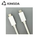 USB3.1 10G USB 3.2 20 G 5A 100W Type C  Male To USB C male 20Gb Gen 2 with E-mark Fast Charging High speed USB C white braided ABS shell cable - Image 5