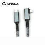 Right angle 90-degree right bend right turn left turn left bend USB3.1 USB 3.2 5A 100W Type C To C male 20Gb Gen 2 with E-mark Fast Charging High speed USB C Metal case shell Cable - Image 4