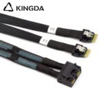 Dual Slim SAS SFF 8654 4I (38P) to dual port sff 8643 High speed data Connection Cable - Image 4