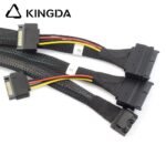 Mini SAS HD dual SFF-8643 to 2X SFF 8639 U.2 with Sata 15p High Speed Server Internal Connection cable