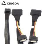 Mini SAS HD dual SFF-8643 to 2X SFF 8639 U.2 with Sata 15p High Speed Server Internal Connection cable - Image 3
