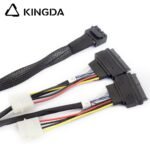 Mini SAS HD dual SFF-8643 to 2X SFF 8639 U.2 with power 4P High Speed Server Internal Connection cable - Image 4