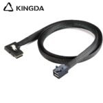 Mini SAS HD SFF-8643 to left turn left bend SFF 8087 High Speed Server Internal Connection cable