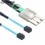 PCIE MINI SAS SFF-8088 8X I/O 68P to 2 port dual SFF 8643 Server Connection Cable - Image 5