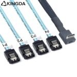 Right angle 90 degree PCIE Oculink SFF 8611 4I To 4X SATA 7P High-Speed Connection cables - Image 4