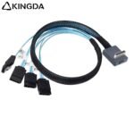 Right angle 90 degree PCIE Oculink SFF 8611 4I To 4X SATA 7P High-Speed Connection cables - Image 5