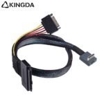 Right angle 90 degree PCIE Oculink SFF 8611 4I To U.2 SFF 8639 wit SATA 15P High-Speed Connection cables
