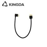 Ultra flexible and slim Standard 8K Silicone HDMI 2.1 Ultra High Speed Silicone right angle left turn left bend MINI HDMI Cable 48Gbps Type C Silicone HDMI cable Ultra slim wire