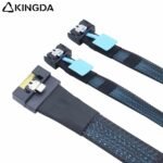 Fully enclosed anti-slip insertion anti-tilt insertion Slim SAS SFF 8654 8I (74P) to Dual MCIO SFF 8654 4I High speed Data Connection Cable - Image 5