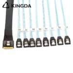 Fully enclosed anti-slip insertion anti-tilt insertion Slim SAS SFF 8654 8I (74P) to 8 SATA 7P female High speed data Connection Cable - Image 7