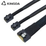 Fully enclosed anti-slip insertion anti-tilt insertion Slim SAS SFF 8654 8I (74P) to dual SFF 8643 High speed data Connection Cable - Image 6