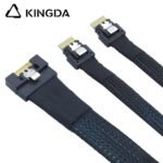 Fully enclosed anti-slip insertion anti-tilt insertion Slim SAS SFF 8654 8I (74P) to dual SFF 8654 4i High speed data Connection Cable - Image 6