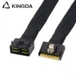 Fully enclosed anti-slip insertion anti-tilt insertion Slim SAS SFF 8654 8I (74P) to dual port SFF 8643 High speed data Connection Cable - Image 6