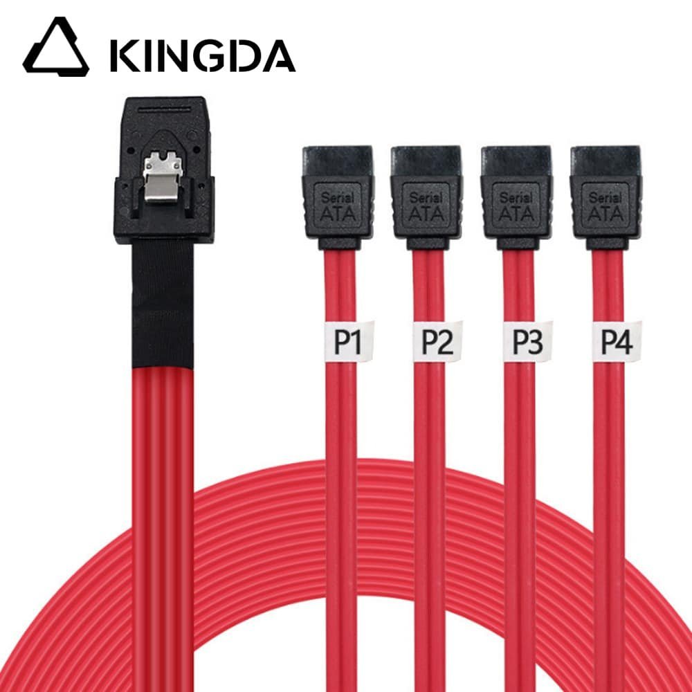sff-8087-to-sff-8087-cable-with-red-mesh-grounding-1.jpg MINI SAS 8087 to 4X SATA Red Server Internal High-Speed Connection Wire Harness - Image 1