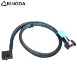 Slim SAS SFF 8654 MCIO 4I (38P) to right angle 90 degree SFF-8643 PCIE5.0 Data Connection Cable - Image 6