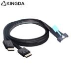 Slim SAS SFF 8654 MCIO 8I (74P) to dual 2X Oculink SFF-8611 4I S PCIE5.0 Data Connection Cable - Image 6