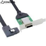 PCIE MINI SAS SFF-8088 26P Female receptacle to left turn left bend SFF 8087 Server Connection Cable - Image 5