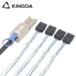 PCIE MINI SAS SFF-8088 26P to 4 SATA 7P without srping Server Connection Cable