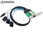 PCIE MINI SAS SFF-8644 36P female receptacle to 4X SATA 7P server Connection Cable