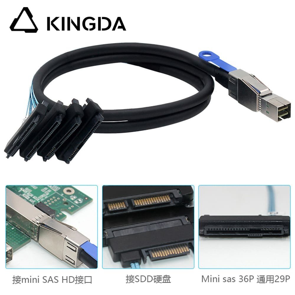 slim-sas-sff-8644-male-to-sff-8482-2-in-1.jpg PCIE MINI SAS SFF-8644 36P to SFF 8482 2-in-1 Server Connection Cable - Image 1