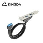 10G Usb 3.0 Panel Mount Dual Port To 20 Pin Motherboard Header Cable dual port usb 3.0 female to 20Pin cable